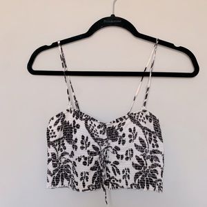 Free People Floral Cropped Tank with Removable/Adjustable Straps